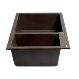 ALFI Brand AB3319DI-C Chocolate 34" 2x Bowl Drop-in Granite Comp Kitchen Sink