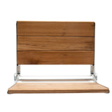 ALFI Brand ABS17-SA 17" Folding Teak Wood Shower Seat Bench with Backrest