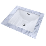 TOTO LT626G#01 Aimes Rectangular Undermount Bathroom Sink with CeFiONtect, Cotton White