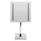 ALFI Brand ABM8FLED-PC Polished Chrome Tabletop Square 8" 5x Magnifying Cosmetic Mirror with Light