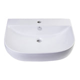 ALFI Brand AB111 24" White D-Bowl Porcelain Wall Mounted Bath Sink