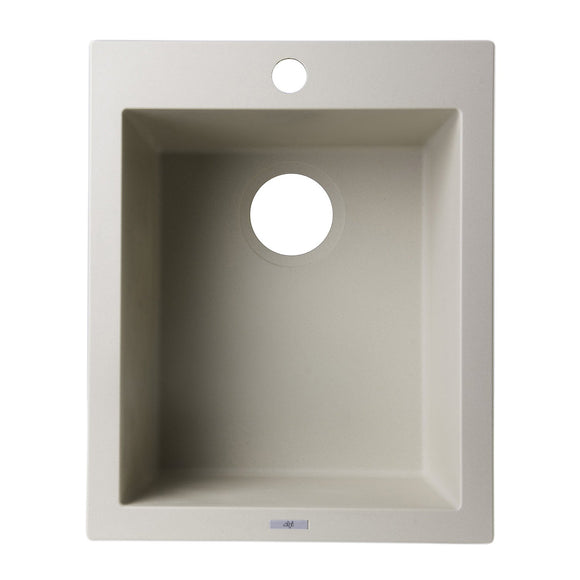 ALFI AB1720DI-B Biscuit 17" Drop-In Rectangular Granite Composite Prep Sink