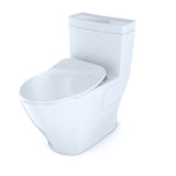 TOTO MS626234CEFG#01 Aimes One-Piece Elongated 1.28 GPF Toilet with CeFiONtect and SoftClose Seat, WASHLET+ Ready, Cotton White