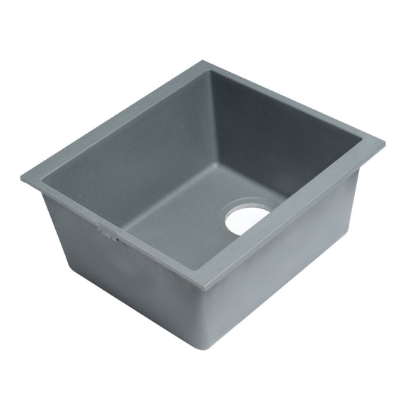 ALFI Brand AB1720UM-T Titanium 17" Undermount Granite Comp Kitchen Prep Sink
