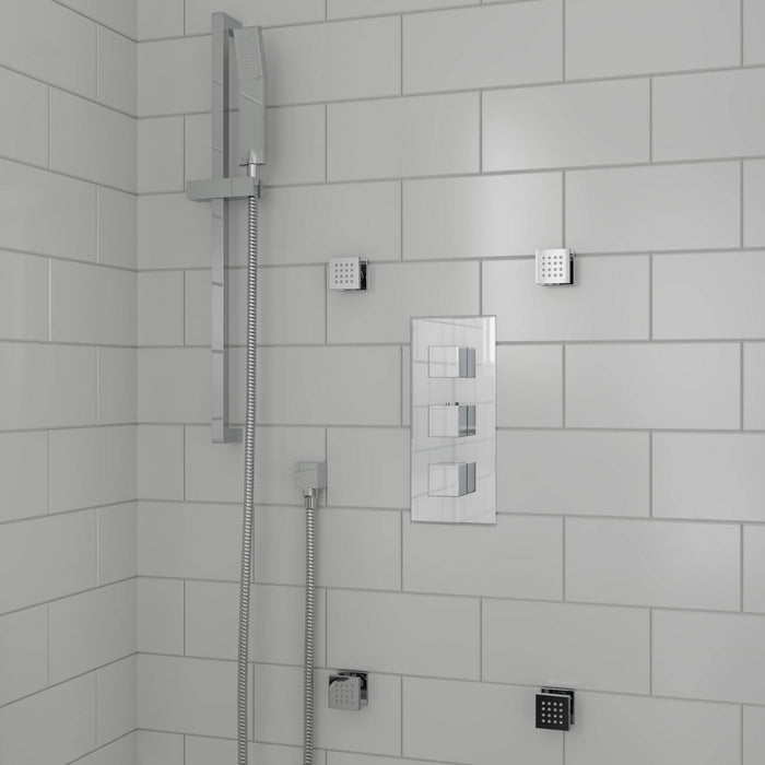 ALFI AB7606-PC Polished Chrome Sliding Rail Hand Held Shower Head Set with Hose