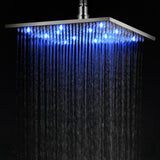 ALFI Brand LED12S-PC Polished Chrome 12" Square Multi Color LED Rain Shower Head