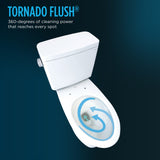 TOTO MS776124CEG#01 Drake Two-Piece 1.28 GPF Tornado Flush Toilet with SoftClose Seat, Washlet+ Ready