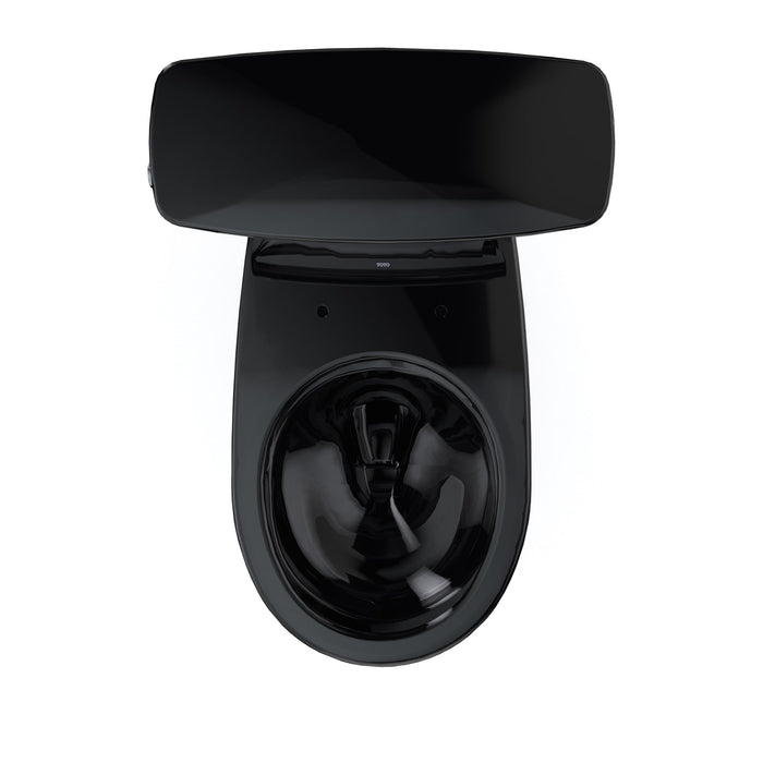 TOTO CST785CEF#51 Drake Transitional Two-Piece Round 1.28 GPF Universal Height Toilet, Ebony Black