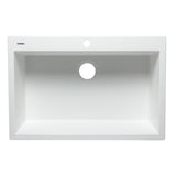 ALFI AB3322DI-W White 33" Single Bowl Drop in Granite Composite Kitchen Sink
