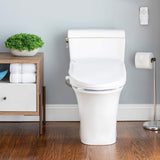 Brondell Swash Select EM617 Electronic Bidet Seat for Elongated Toilets in White with Warm Air Dryer