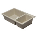 ALFI AB3319DI-B Biscuit 34" Double Bowl Drop In Granite Composite Kitchen Sink