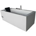 EAGO AM154ETL-R6 6 ft Acrylic White Rectangular Whirlpool Bathtub with Fixtures