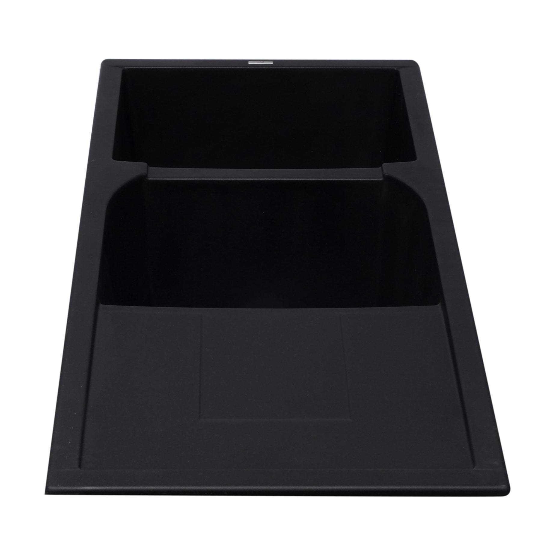 ALFI Black 46 Double Bowl Granite Composite Kitchen Sink with