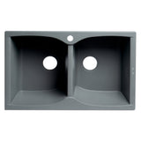 ALFI Brand AB3220DI-T Titanium 32" Drop-In 2x Bowl Granite Comp Kitchen Sink
