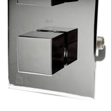 ALFI Brand AB2601-PC Polished Chrome Square Knob 1 Way Thermostatic Shower Mixer