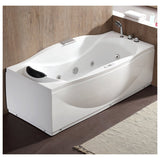 EAGO AM189ETL-R 6 ft Right Drain Acrylic White Whirlpool Bathtub with Fixtures