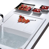 ALFI AB1620DI-W White 34" Single Bowl Granite Composite Sink with Drainboard