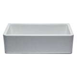 ALFI 33" White Smooth Apron Solid Thick Wall Fireclay Single Bowl Farm Sink