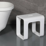ALFI Brand ABST99 White Matte Solid Surface Resin Bathroom/Shower Stool