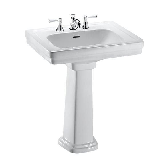 TOTO LPT530.8N#01 Promenade 27-1/2" x 22-1/4" Rectangular Pedestal Bathroom Sink for 8" Center Faucets