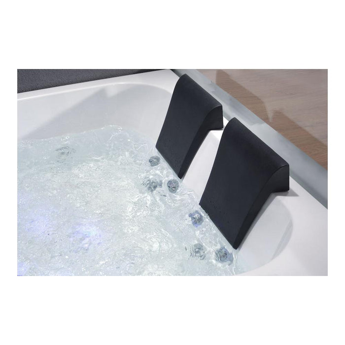 EAGO AM199ETL 5ft Clear Rounded Corner Acrylic Whirlpool Bathtub for Two