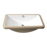 ALFI Brand ABC603 White Modern 24" Rectangular Undermount Ceramic Sink