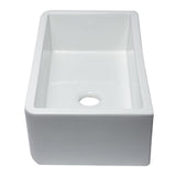 ALFI 33" White Smooth Apron Solid Thick Wall Fireclay Single Bowl Farm Sink