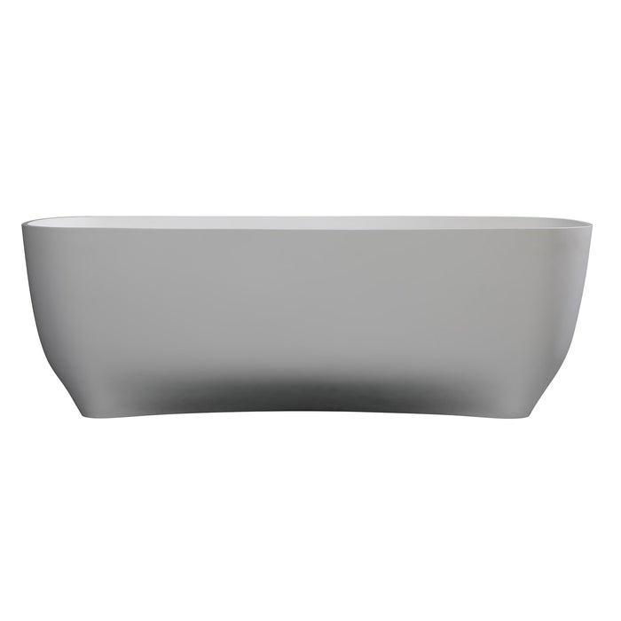 ALFI Brand AB9980 67" White Matte Solid Surface Resin Bathtub