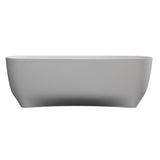 ALFI Brand AB9980 67" White Matte Solid Surface Resin Bathtub