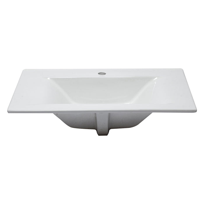 EAGO BB127 White Ceramic 32" x 19" Rectangular Drop in Sink