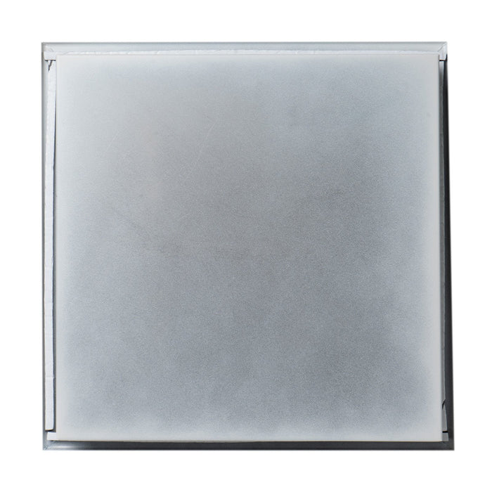ALFI Brand 16" x 16" White Matte Stainless Steel Square Single Shelf Bath Shower Niche