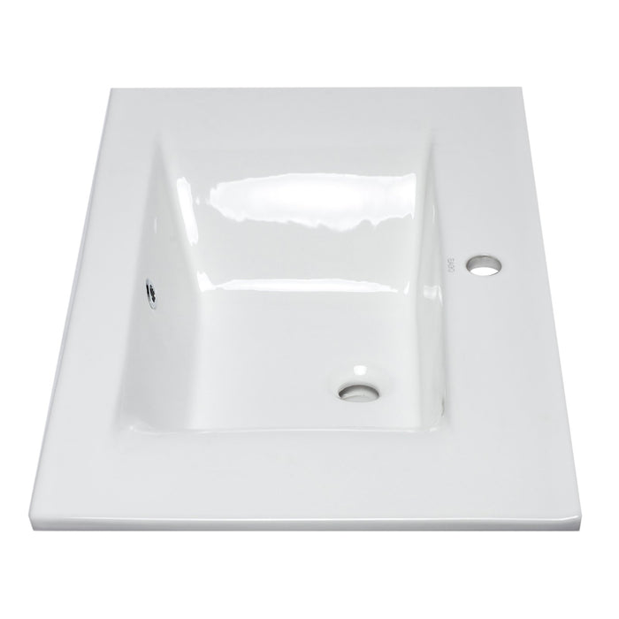 EAGO BB127 White Ceramic 32" x 19" Rectangular Drop in Sink