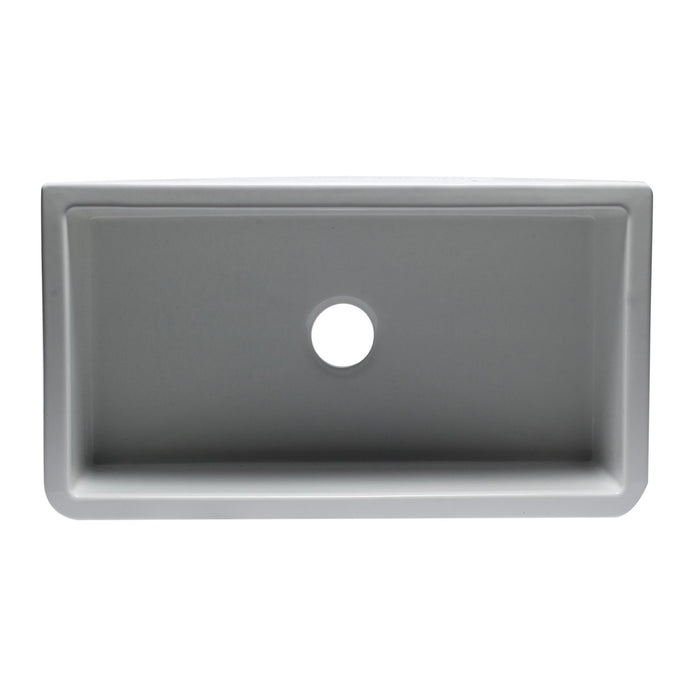 ALFI 33" White Smooth Apron Solid Thick Wall Fireclay Single Bowl Farm Sink