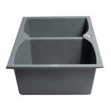 ALFI Brand AB3220DI-T Titanium 32" Drop-In 2x Bowl Granite Comp Kitchen Sink