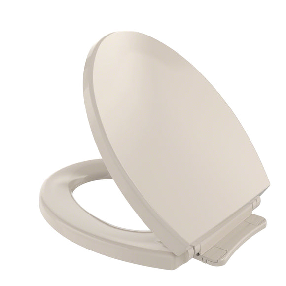 TOTO SoftClose Non Slamming, Slow Close Round Toilet Seat and Lid, Bone, SKU: SS113#03