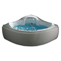 EAGO AM208ETL 5 ft Corner Acrylic White Waterfall Whirlpool Bathtub for Two