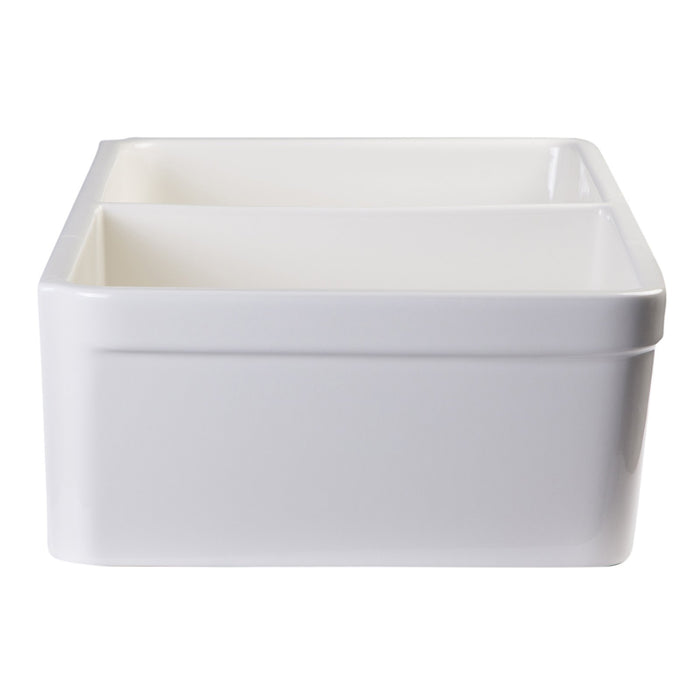 ALFI AB512-B Biscuit 32" Double Bowl Apron Fireclay Farmhouse Sink