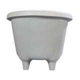 ALFI Brand AB9960 67" White Matte Clawfoot Solid Surface Resin Bathtub