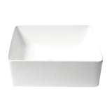ALFI Brand ABC903-W White 16" Modern Square Above-Mount Ceramic Sink