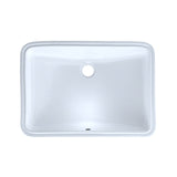 TOTO LT540G#01 21-1/4" x 14-3/8" Large Rectangular Undermount Bathroom Sink with CeFiONtect, Cotton White