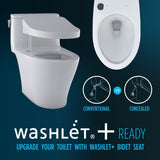 TOTO MS776124CSFG.10#01 Drake Two-Piece 1.6 GPF Toilet with 10" Rough-in and SoftClose Seat, Washlet+ Ready