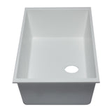 ALFI AB3322UM-W White 33" Single Bowl Undermount Granite Composite Kitchen Sink