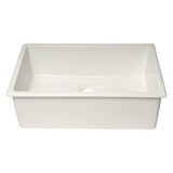 ALFI Brand AB3018UD-W 30" White Undermount / Drop-in Fireclay Kitchen Sink