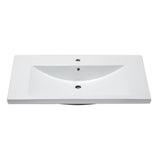 EAGO BH002 White Ceramic 40" x 19" Rectangular Drop in Sink