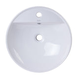 EAGO BA141 18" ROUND CERAMIC ABOVE MOUNT BATHROOM BASIN VESSEL Sink