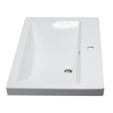 EAGO BH001 White Ceramic 32" x 19" Rectangular Drop in Sink