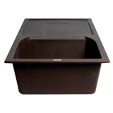 ALFI Brand AB1620DI-C Chocolate 34" Granite Comp Kitchen Sink with Drainboard