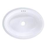 TOTO LT643#01 Dartmouth 17-1/4" x 12-7/8" Oval Undermount Bathroom Sink, Cotton White