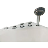 EAGO AM175-R 5' White Acrylic Corner Whirlpool Bathtub - Drain on Right