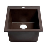 ALFI Brand AB1720DI-C Chocolate 17" Drop-In Granite Composite Kitchen Prep Sink